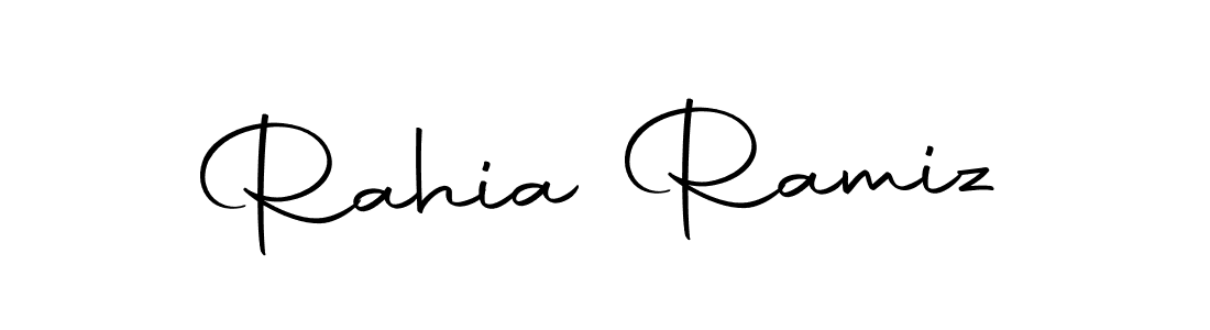 Design your own signature with our free online signature maker. With this signature software, you can create a handwritten (Autography-DOLnW) signature for name Rahia Ramiz. Rahia Ramiz signature style 10 images and pictures png