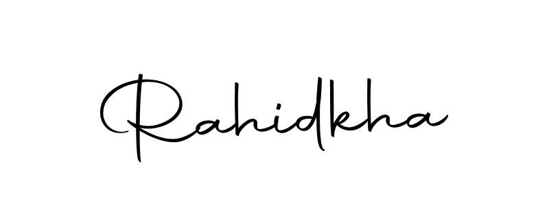 You should practise on your own different ways (Autography-DOLnW) to write your name (Rahidkha) in signature. don't let someone else do it for you. Rahidkha signature style 10 images and pictures png