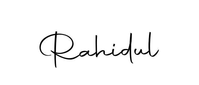 Use a signature maker to create a handwritten signature online. With this signature software, you can design (Autography-DOLnW) your own signature for name Rahidul. Rahidul signature style 10 images and pictures png