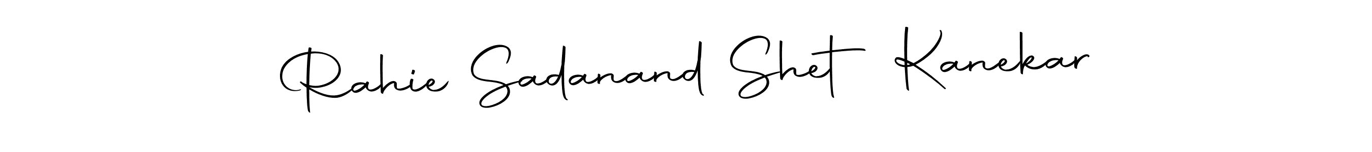 Rahie Sadanand Shet Kanekar stylish signature style. Best Handwritten Sign (Autography-DOLnW) for my name. Handwritten Signature Collection Ideas for my name Rahie Sadanand Shet Kanekar. Rahie Sadanand Shet Kanekar signature style 10 images and pictures png