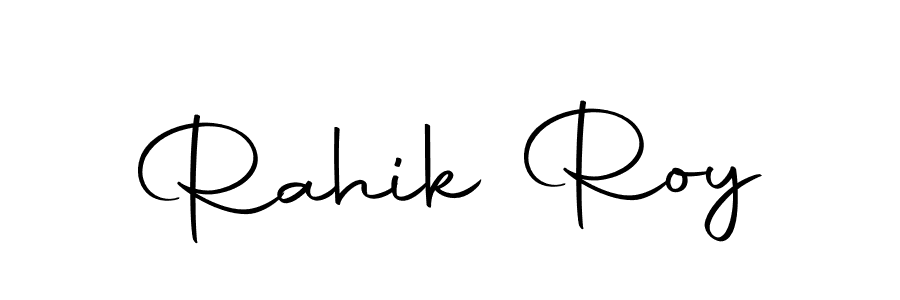 How to make Rahik Roy name signature. Use Autography-DOLnW style for creating short signs online. This is the latest handwritten sign. Rahik Roy signature style 10 images and pictures png