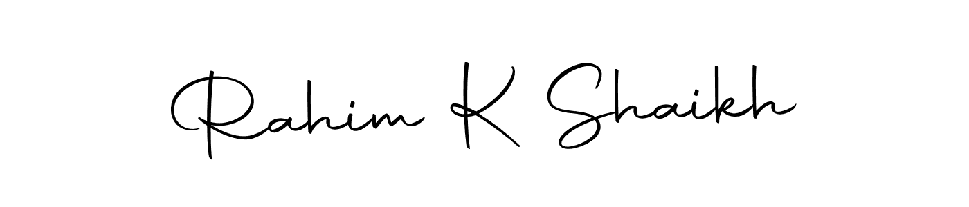 You should practise on your own different ways (Autography-DOLnW) to write your name (Rahim K Shaikh) in signature. don't let someone else do it for you. Rahim K Shaikh signature style 10 images and pictures png