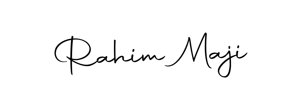 How to make Rahim Maji name signature. Use Autography-DOLnW style for creating short signs online. This is the latest handwritten sign. Rahim Maji signature style 10 images and pictures png