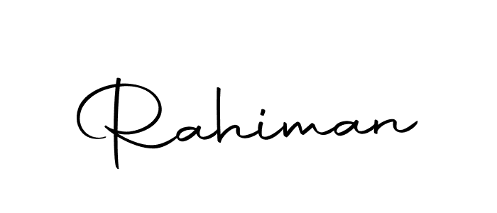 Use a signature maker to create a handwritten signature online. With this signature software, you can design (Autography-DOLnW) your own signature for name Rahiman. Rahiman signature style 10 images and pictures png