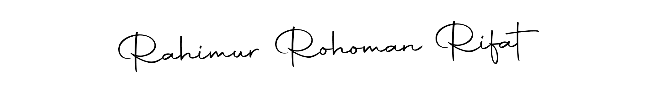 The best way (Autography-DOLnW) to make a short signature is to pick only two or three words in your name. The name Rahimur Rohoman Rifat include a total of six letters. For converting this name. Rahimur Rohoman Rifat signature style 10 images and pictures png