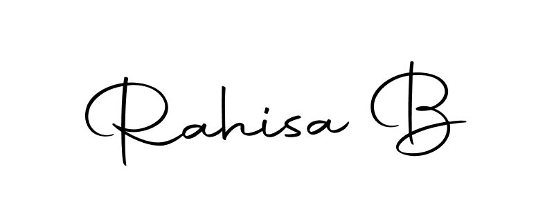 You should practise on your own different ways (Autography-DOLnW) to write your name (Rahisa B) in signature. don't let someone else do it for you. Rahisa B signature style 10 images and pictures png