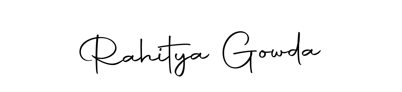 Similarly Autography-DOLnW is the best handwritten signature design. Signature creator online .You can use it as an online autograph creator for name Rahitya Gowda. Rahitya Gowda signature style 10 images and pictures png