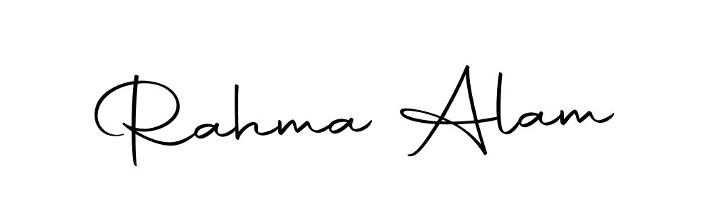 Make a beautiful signature design for name Rahma Alam. With this signature (Autography-DOLnW) style, you can create a handwritten signature for free. Rahma Alam signature style 10 images and pictures png