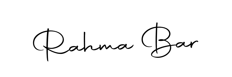 How to make Rahma Bar name signature. Use Autography-DOLnW style for creating short signs online. This is the latest handwritten sign. Rahma Bar signature style 10 images and pictures png