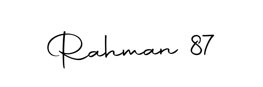 How to make Rahman 87 name signature. Use Autography-DOLnW style for creating short signs online. This is the latest handwritten sign. Rahman 87 signature style 10 images and pictures png