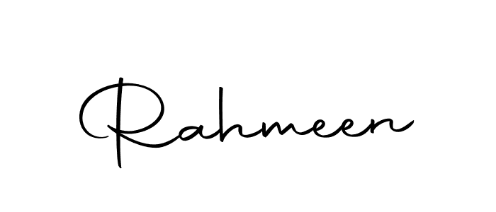 Create a beautiful signature design for name Rahmeen. With this signature (Autography-DOLnW) fonts, you can make a handwritten signature for free. Rahmeen signature style 10 images and pictures png