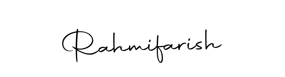 Create a beautiful signature design for name Rahmifarish. With this signature (Autography-DOLnW) fonts, you can make a handwritten signature for free. Rahmifarish signature style 10 images and pictures png