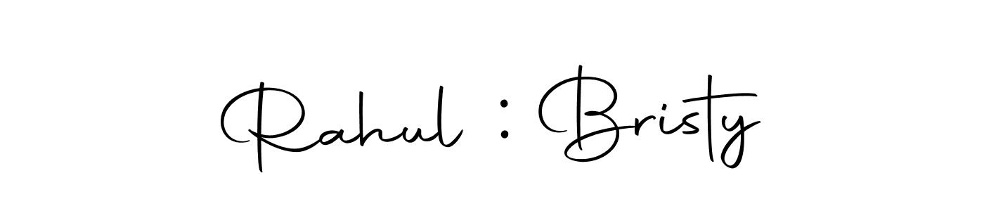 Design your own signature with our free online signature maker. With this signature software, you can create a handwritten (Autography-DOLnW) signature for name Rahul : Bristy. Rahul : Bristy signature style 10 images and pictures png