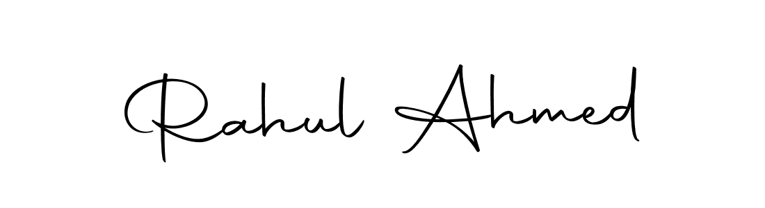 How to make Rahul Ahmed name signature. Use Autography-DOLnW style for creating short signs online. This is the latest handwritten sign. Rahul Ahmed signature style 10 images and pictures png