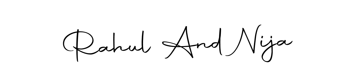 Check out images of Autograph of Rahul And Nija name. Actor Rahul And Nija Signature Style. Autography-DOLnW is a professional sign style online. Rahul And Nija signature style 10 images and pictures png