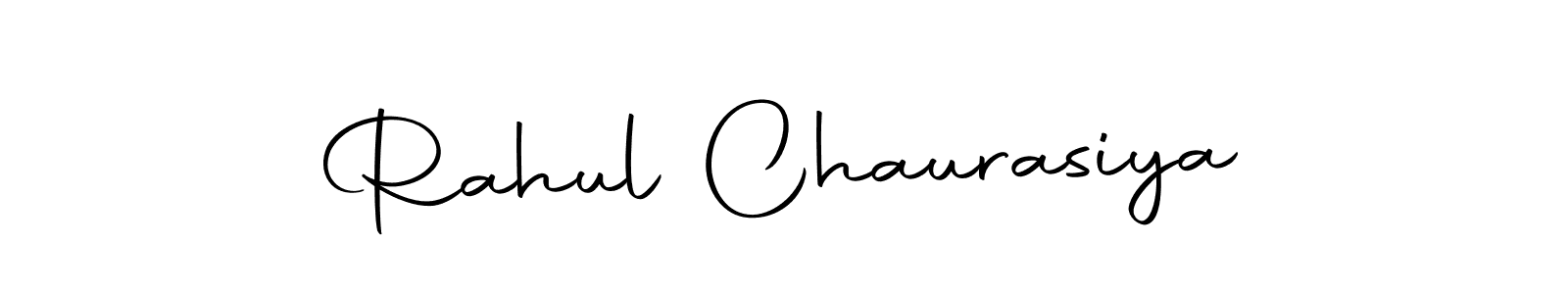 How to make Rahul Chaurasiya name signature. Use Autography-DOLnW style for creating short signs online. This is the latest handwritten sign. Rahul Chaurasiya signature style 10 images and pictures png