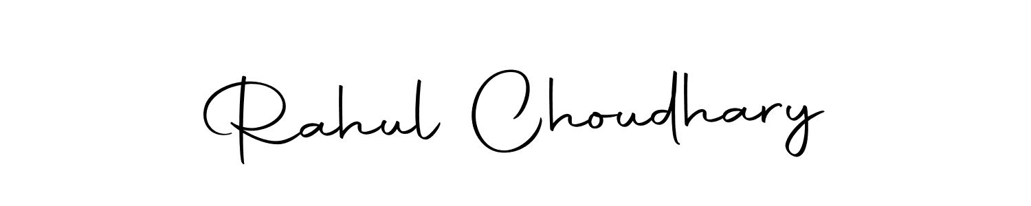 How to make Rahul Choudhary name signature. Use Autography-DOLnW style for creating short signs online. This is the latest handwritten sign. Rahul Choudhary signature style 10 images and pictures png