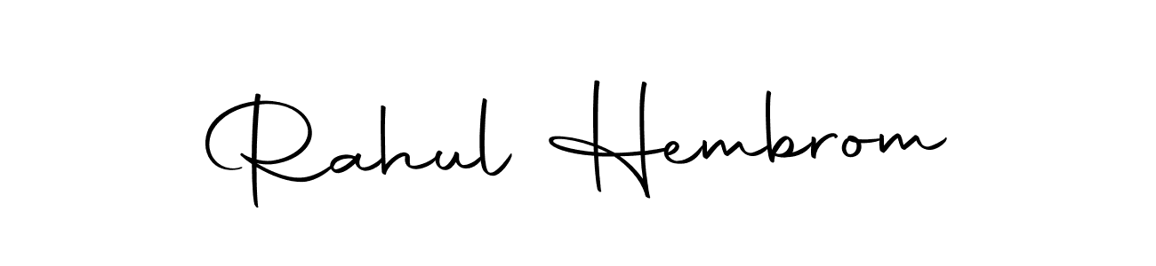 Use a signature maker to create a handwritten signature online. With this signature software, you can design (Autography-DOLnW) your own signature for name Rahul Hembrom. Rahul Hembrom signature style 10 images and pictures png