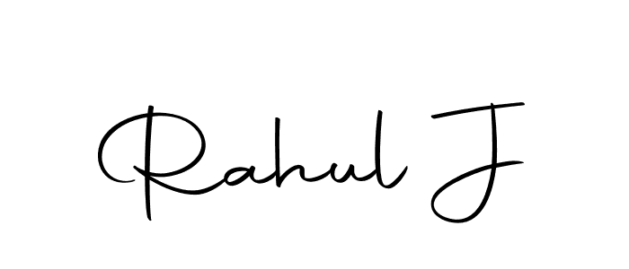 How to make Rahul J name signature. Use Autography-DOLnW style for creating short signs online. This is the latest handwritten sign. Rahul J signature style 10 images and pictures png