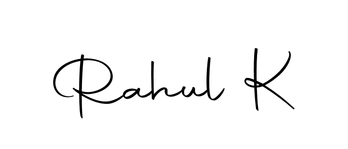 The best way (Autography-DOLnW) to make a short signature is to pick only two or three words in your name. The name Rahul K include a total of six letters. For converting this name. Rahul K signature style 10 images and pictures png