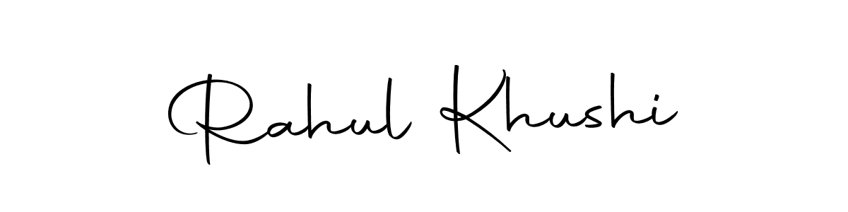 How to make Rahul Khushi name signature. Use Autography-DOLnW style for creating short signs online. This is the latest handwritten sign. Rahul Khushi signature style 10 images and pictures png