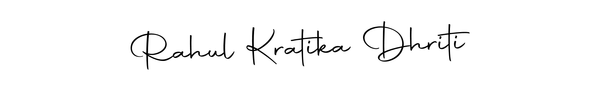Make a beautiful signature design for name Rahul Kratika Dhriti. With this signature (Autography-DOLnW) style, you can create a handwritten signature for free. Rahul Kratika Dhriti signature style 10 images and pictures png
