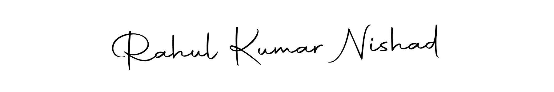 How to make Rahul Kumar Nishad name signature. Use Autography-DOLnW style for creating short signs online. This is the latest handwritten sign. Rahul Kumar Nishad signature style 10 images and pictures png
