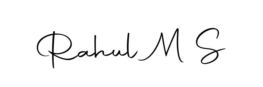 How to make Rahul M S name signature. Use Autography-DOLnW style for creating short signs online. This is the latest handwritten sign. Rahul M S signature style 10 images and pictures png