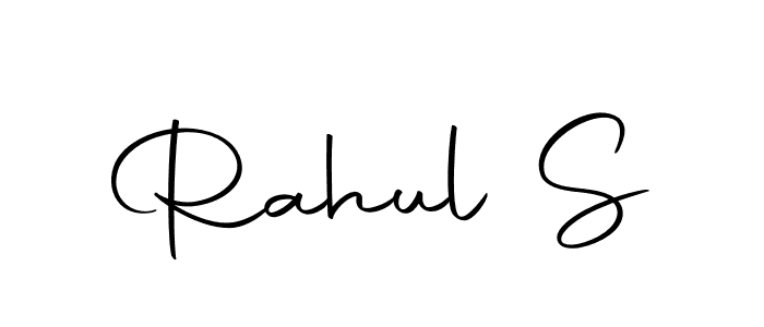 You should practise on your own different ways (Autography-DOLnW) to write your name (Rahul S) in signature. don't let someone else do it for you. Rahul S signature style 10 images and pictures png