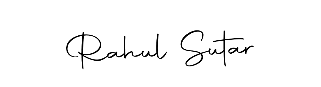 How to make Rahul Sutar name signature. Use Autography-DOLnW style for creating short signs online. This is the latest handwritten sign. Rahul Sutar signature style 10 images and pictures png