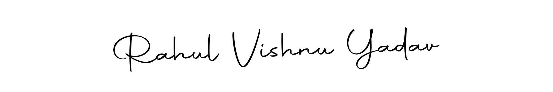 How to make Rahul Vishnu Yadav name signature. Use Autography-DOLnW style for creating short signs online. This is the latest handwritten sign. Rahul Vishnu Yadav signature style 10 images and pictures png