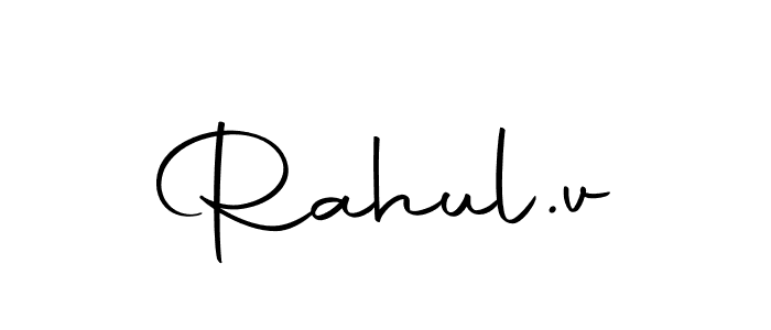 if you are searching for the best signature style for your name Rahul.v. so please give up your signature search. here we have designed multiple signature styles  using Autography-DOLnW. Rahul.v signature style 10 images and pictures png