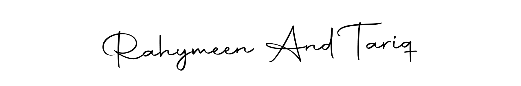 Make a beautiful signature design for name Rahymeen And Tariq. Use this online signature maker to create a handwritten signature for free. Rahymeen And Tariq signature style 10 images and pictures png