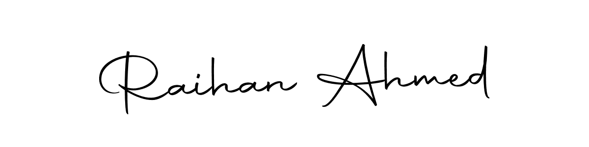 Raihan Ahmed stylish signature style. Best Handwritten Sign (Autography-DOLnW) for my name. Handwritten Signature Collection Ideas for my name Raihan Ahmed. Raihan Ahmed signature style 10 images and pictures png