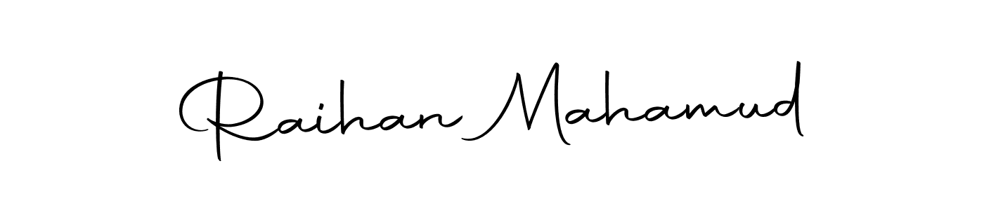 The best way (Autography-DOLnW) to make a short signature is to pick only two or three words in your name. The name Raihan Mahamud include a total of six letters. For converting this name. Raihan Mahamud signature style 10 images and pictures png