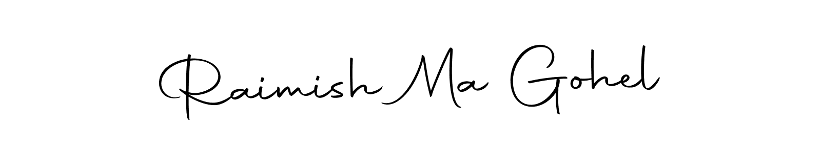 The best way (Autography-DOLnW) to make a short signature is to pick only two or three words in your name. The name Raimish Ma Gohel include a total of six letters. For converting this name. Raimish Ma Gohel signature style 10 images and pictures png