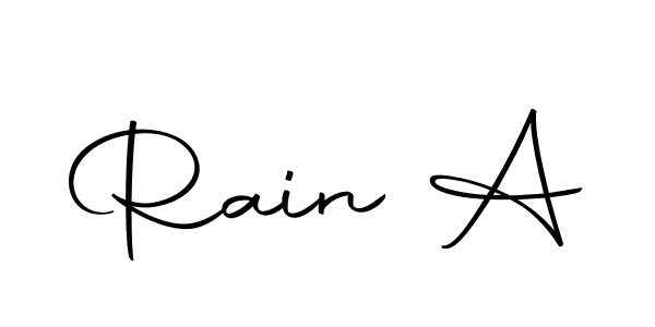 How to make Rain A name signature. Use Autography-DOLnW style for creating short signs online. This is the latest handwritten sign. Rain A signature style 10 images and pictures png