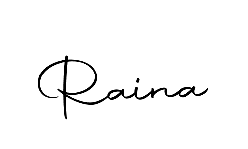 Design your own signature with our free online signature maker. With this signature software, you can create a handwritten (Autography-DOLnW) signature for name Raina. Raina signature style 10 images and pictures png