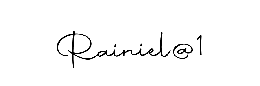 The best way (Autography-DOLnW) to make a short signature is to pick only two or three words in your name. The name Rainiel@1 include a total of six letters. For converting this name. Rainiel@1 signature style 10 images and pictures png