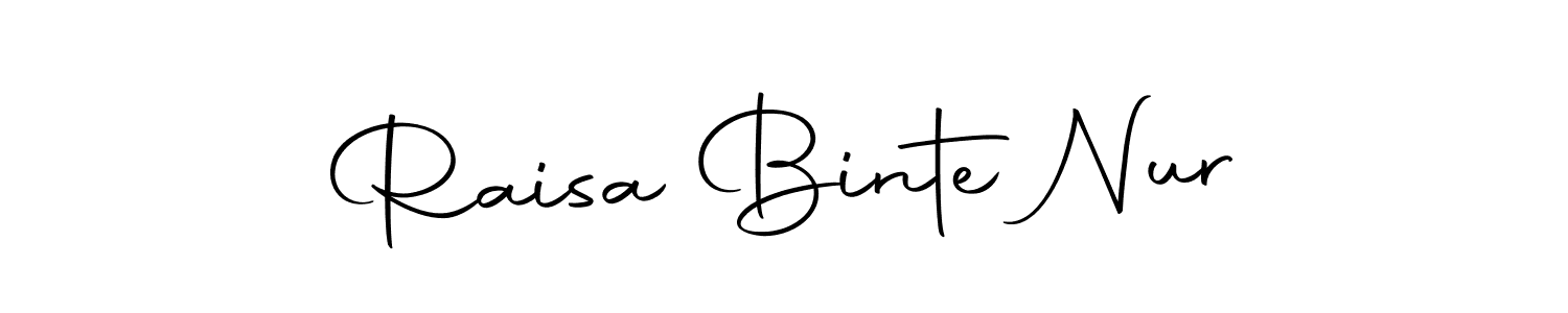 Design your own signature with our free online signature maker. With this signature software, you can create a handwritten (Autography-DOLnW) signature for name Raisa Binte Nur. Raisa Binte Nur signature style 10 images and pictures png