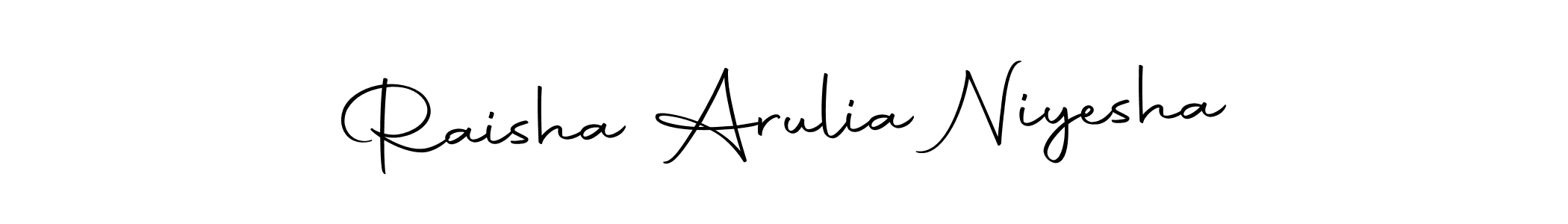 if you are searching for the best signature style for your name Raisha Arulia Niyesha. so please give up your signature search. here we have designed multiple signature styles  using Autography-DOLnW. Raisha Arulia Niyesha signature style 10 images and pictures png