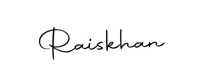 Use a signature maker to create a handwritten signature online. With this signature software, you can design (Autography-DOLnW) your own signature for name Raiskhan. Raiskhan signature style 10 images and pictures png