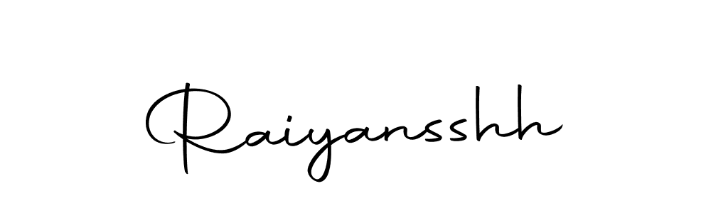 Use a signature maker to create a handwritten signature online. With this signature software, you can design (Autography-DOLnW) your own signature for name Raiyansshh. Raiyansshh signature style 10 images and pictures png