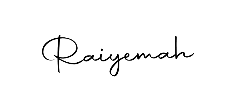 Design your own signature with our free online signature maker. With this signature software, you can create a handwritten (Autography-DOLnW) signature for name Raiyemah. Raiyemah signature style 10 images and pictures png