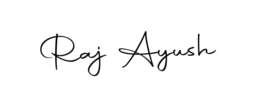 Use a signature maker to create a handwritten signature online. With this signature software, you can design (Autography-DOLnW) your own signature for name Raj Ayush. Raj Ayush signature style 10 images and pictures png