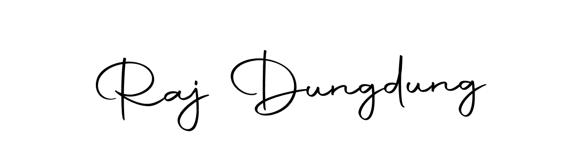 How to make Raj Dungdung name signature. Use Autography-DOLnW style for creating short signs online. This is the latest handwritten sign. Raj Dungdung signature style 10 images and pictures png