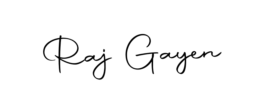 Design your own signature with our free online signature maker. With this signature software, you can create a handwritten (Autography-DOLnW) signature for name Raj Gayen. Raj Gayen signature style 10 images and pictures png