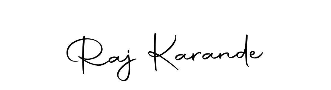 How to make Raj Karande name signature. Use Autography-DOLnW style for creating short signs online. This is the latest handwritten sign. Raj Karande signature style 10 images and pictures png