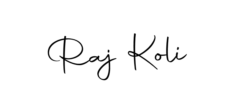 Make a beautiful signature design for name Raj Koli. With this signature (Autography-DOLnW) style, you can create a handwritten signature for free. Raj Koli signature style 10 images and pictures png