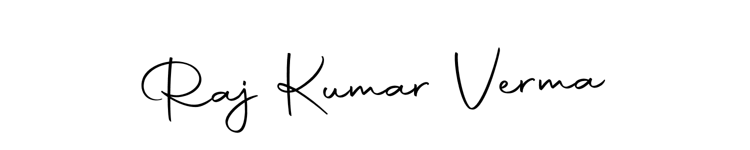 Create a beautiful signature design for name Raj Kumar Verma. With this signature (Autography-DOLnW) fonts, you can make a handwritten signature for free. Raj Kumar Verma signature style 10 images and pictures png